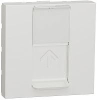 Розетка компьютерная без рамки Schneider Electric Unica Modular 1-м. 2 мод. RJ45 5e белый картинка